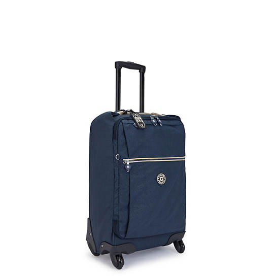 Kipling Darcey Small Printed Carry-On Rolling Resväskor Blå | SE 1474YX